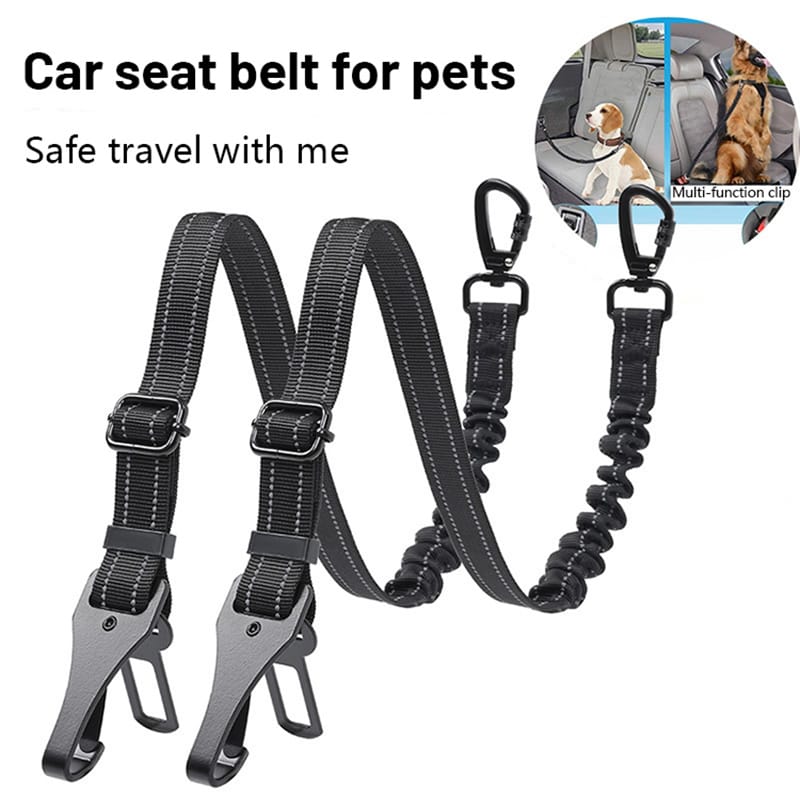 Multifunctional Elastic Dog Leash Pet Car Seat Belt BackSeat Safety Leash Adjustable for Kitten Dogs Pet Accessories