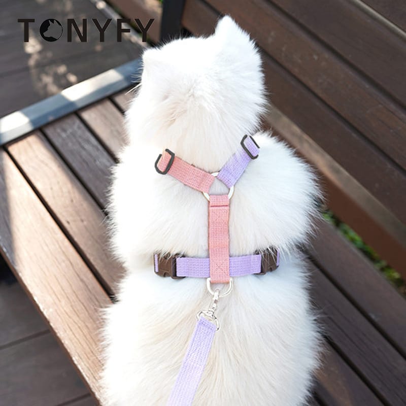 Pet Dogs Harness and Leash Set Adjustable Cat Puppy Walking Running Safe Soft Traction Escape Proof Pet Supplies Harness Belt