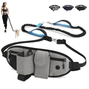 High-Quality Pet Waistpack and Leash Set Waterproof Elastic Belt with Multiple Pockets Ideal for Running Hiking Dog Walking