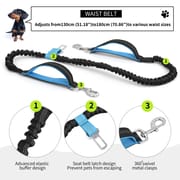 High-Quality Pet Waistpack and Leash Set Waterproof Elastic Belt with Multiple Pockets Ideal for Running Hiking Dog Walking