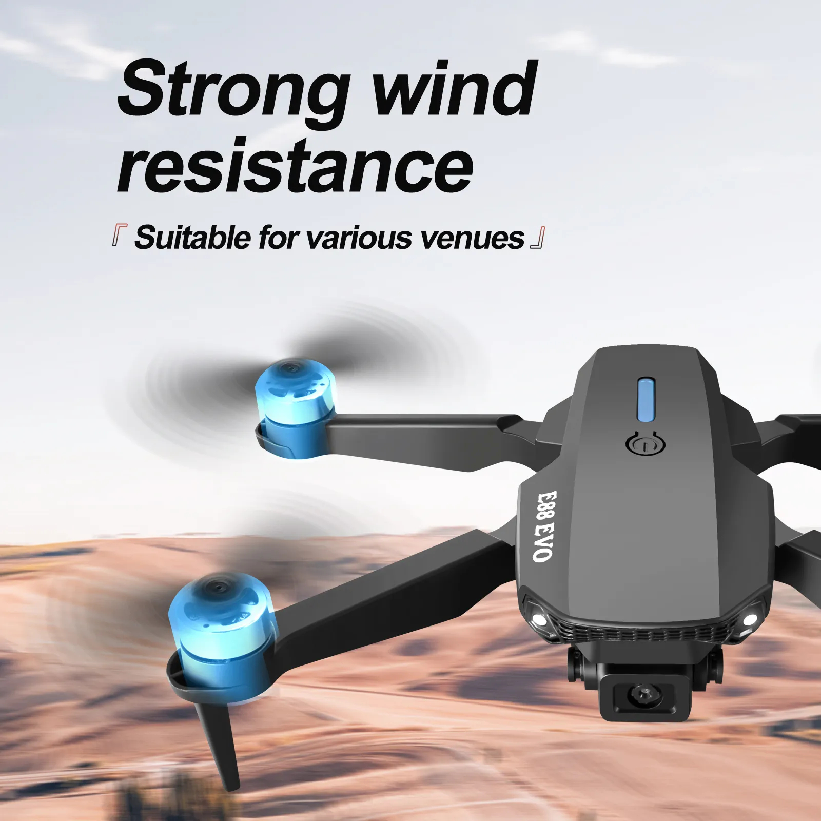 Professional Drone E88 4k wide-angle HD camera WiFi fpv height Hold Foldable RC quadrotor helicopter Camera-free childrens toys