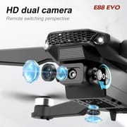 Professional Drone E88 4k wide-angle HD camera WiFi fpv height Hold Foldable RC quadrotor helicopter Camera-free children's toys