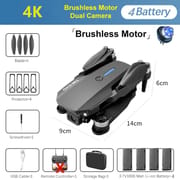 Professional Drone E88 4k wide-angle HD camera WiFi fpv height Hold Foldable RC quadrotor helicopter Camera-free children's toys
