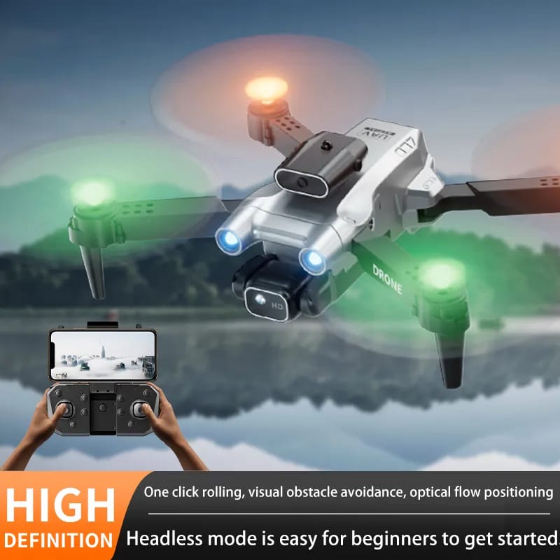Professional mini LED light drone 4K WIFI HD ESC camera Fpv with optical flow obstacle avoidance folding quadcopter toy gift
