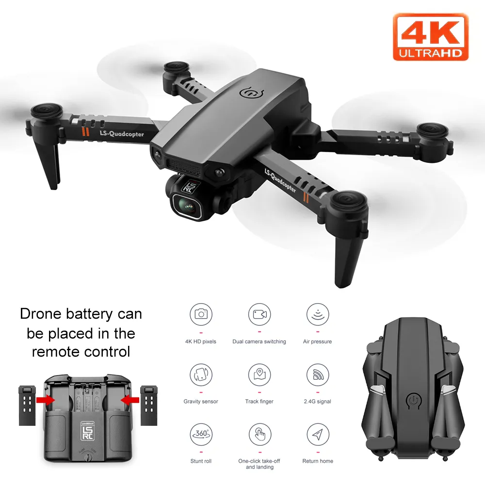 2021 New Mini Drone XT6 4K 1080P HD Camera WiFi Fpv Air Pressure Altitude Hold Foldable Quadcopter RC Drone Kid Toy GIft