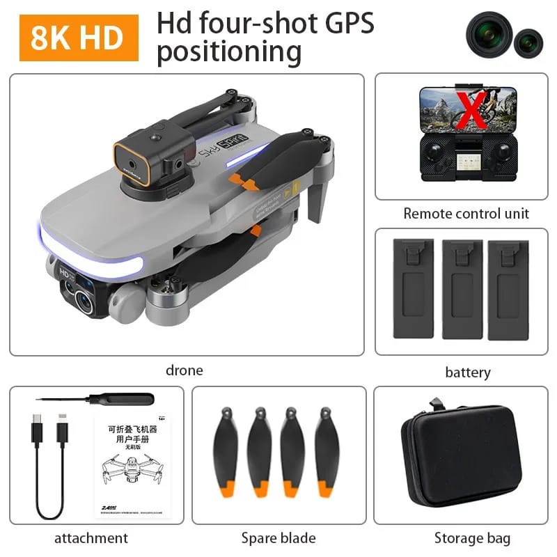 Mini Pro Drone P14 4K ESC HD Camera 360° Obstacle Avoidance optical flow aerial photography Foldable quadcopter Children's toys