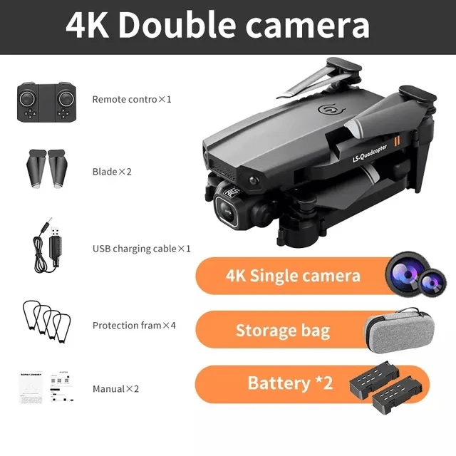 2021 New Mini Drone XT6 4K 1080P HD Camera WiFi Fpv Air Pressure Altitude Hold Foldable Quadcopter RC Drone Kid Toy GIft