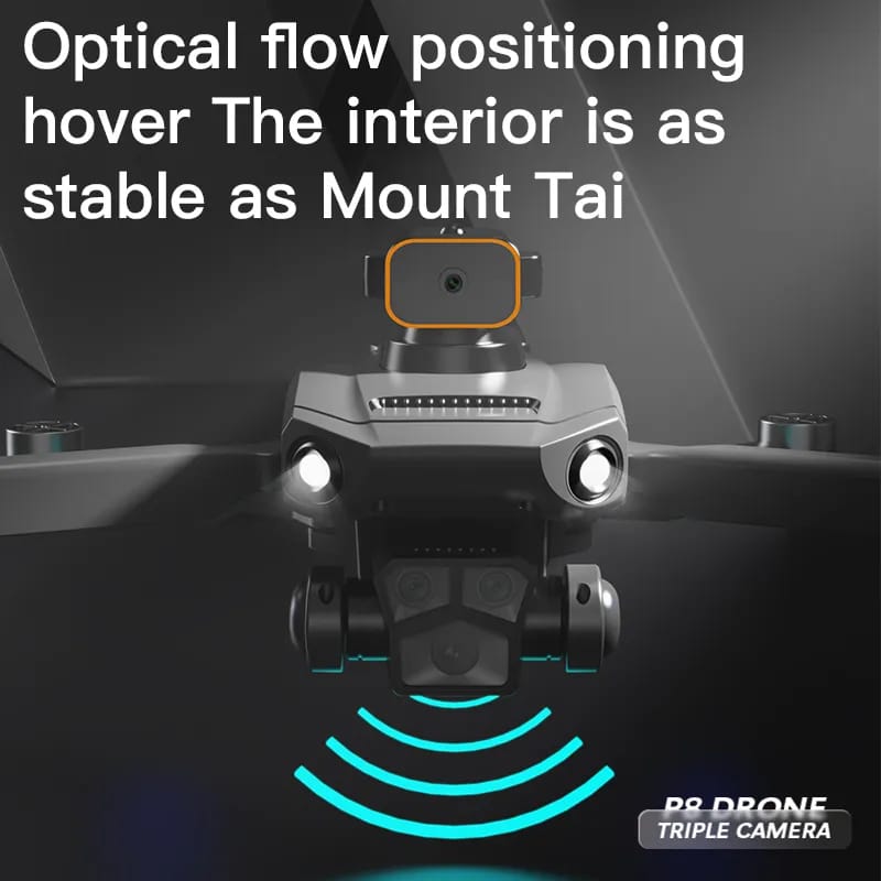 Professional RC MINI Drone 4K 8K ESC HD three camera WIFI FPV brushless motor Obstacle avoidance folding quadcopter toy Gift