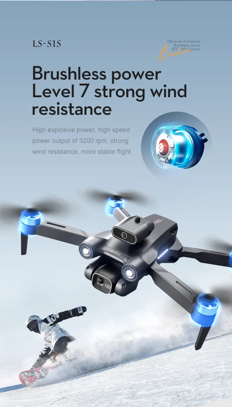 4K drone professional HD6K ESC camera WIFI FPV optical flow positioning obstacle avoidance four-axis foldable RC helicopter toys