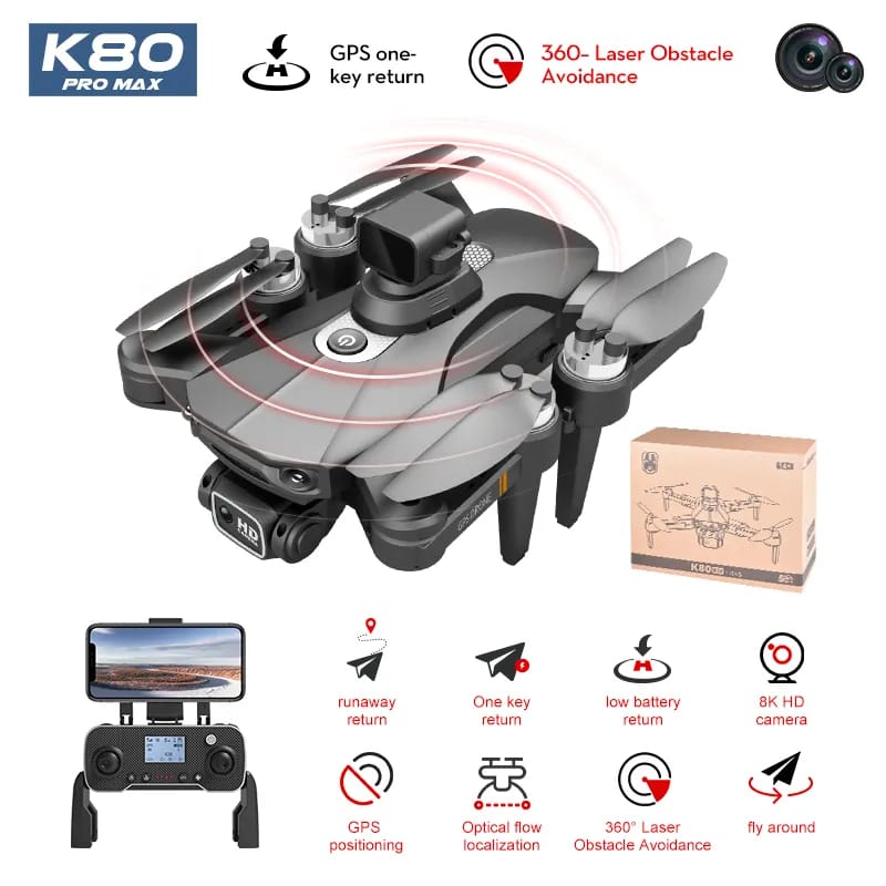 New K80 PRO Drone GPS 5G 4K HD Camera Professional Aerial Photography Brushless Motor Foldable Quadcopter Distance 1200M