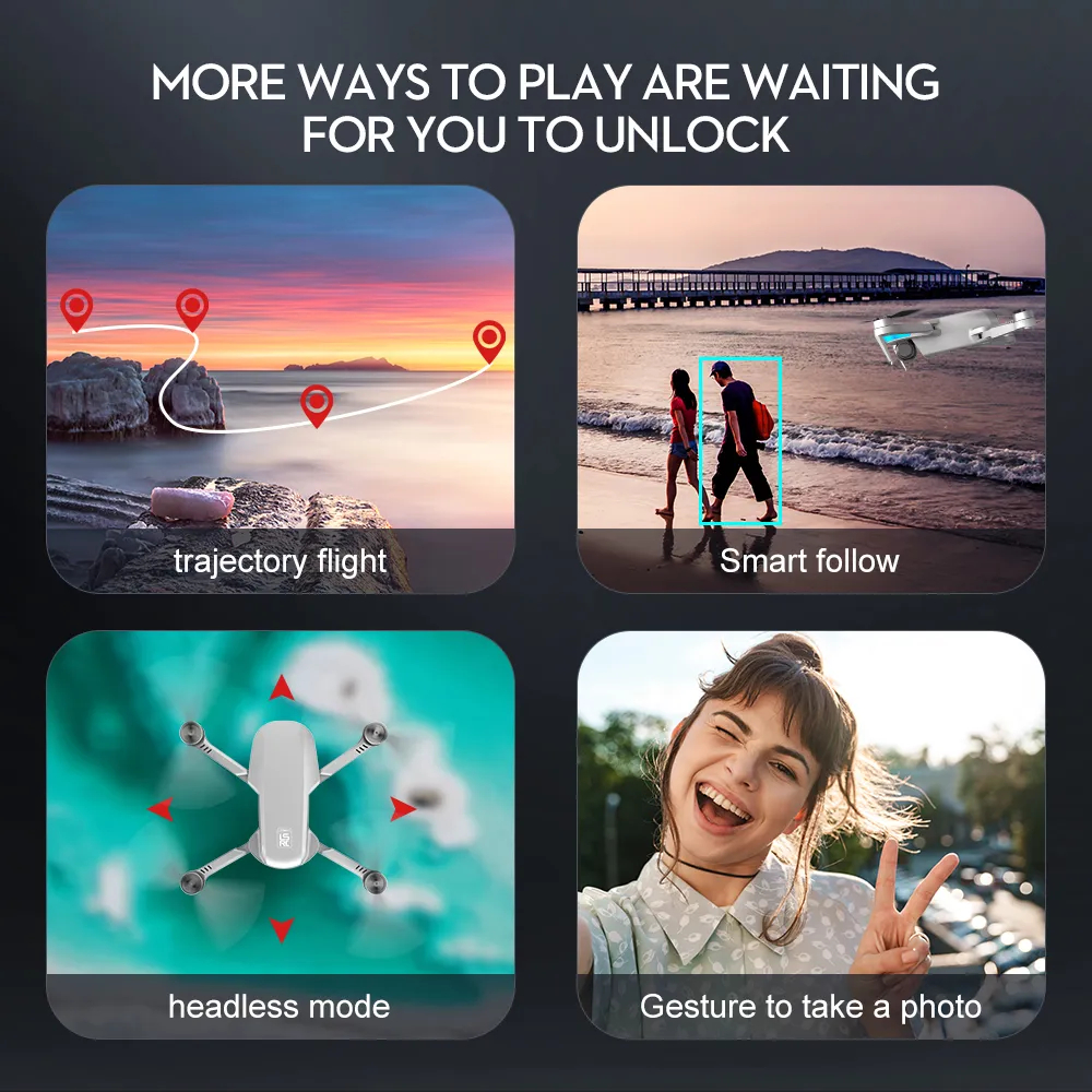 New S6S 4K Mini Drone GPS 5G Wifi HD Camera EIS Camera Optical Flow Brushless Motor Foldable Quadcopter RC Helicopter Toy