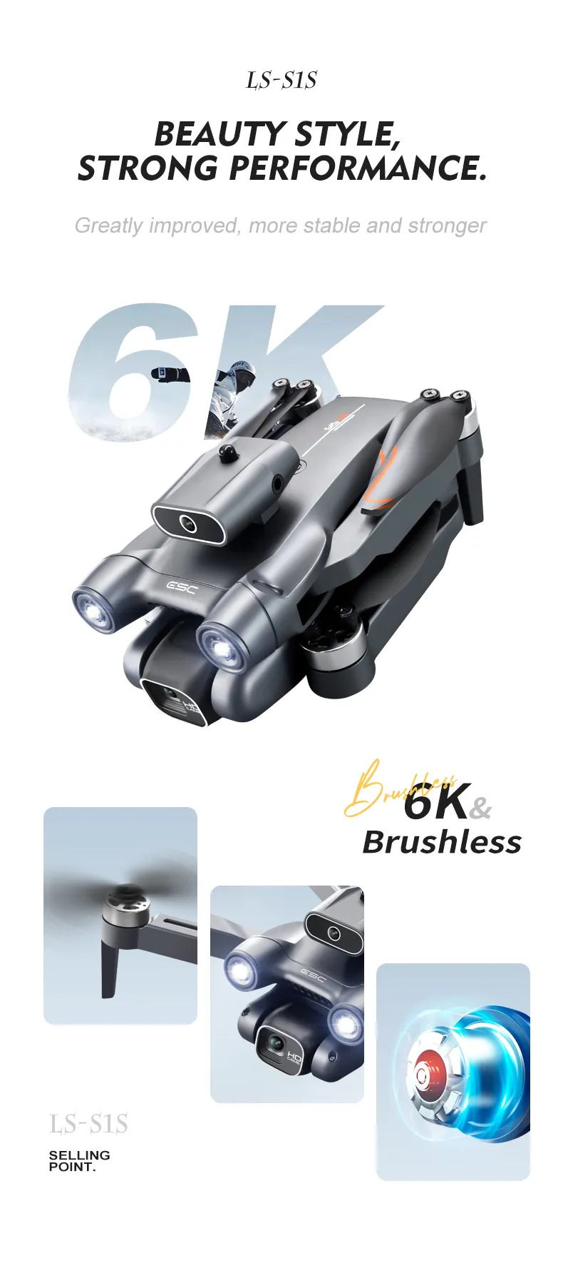 4K drone professional HD6K ESC camera WIFI FPV optical flow positioning obstacle avoidance four-axis foldable RC helicopter toys