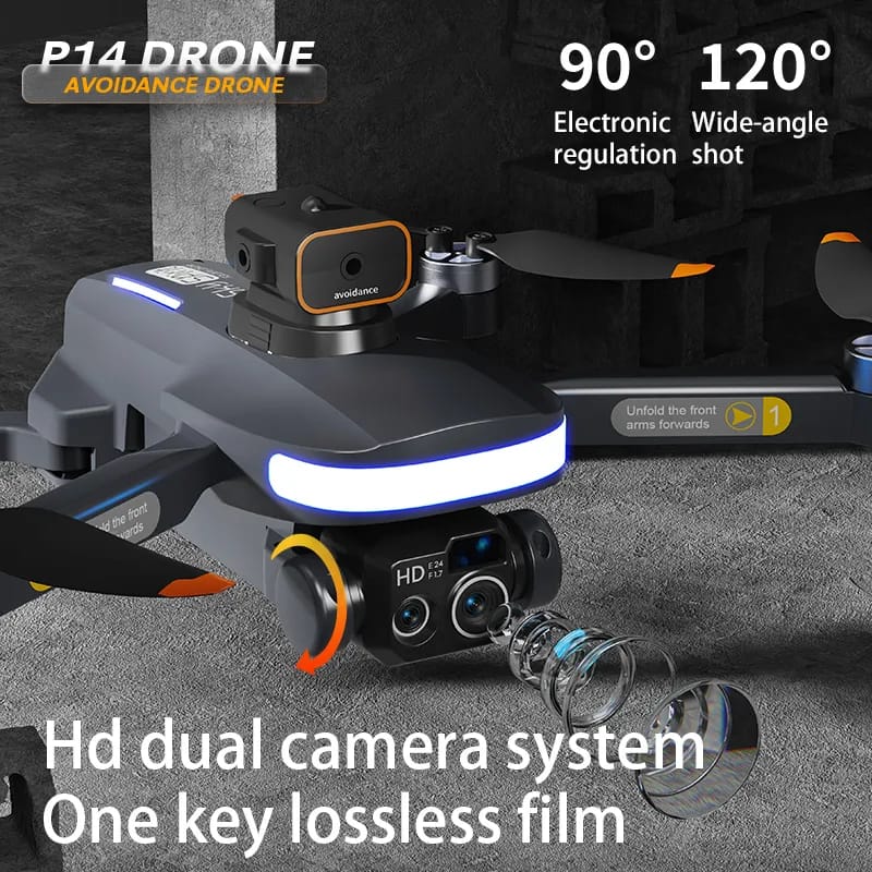 Mini Pro Drone P14 4K ESC HD Camera 360° Obstacle Avoidance optical flow aerial photography Foldable quadcopter Children's toys