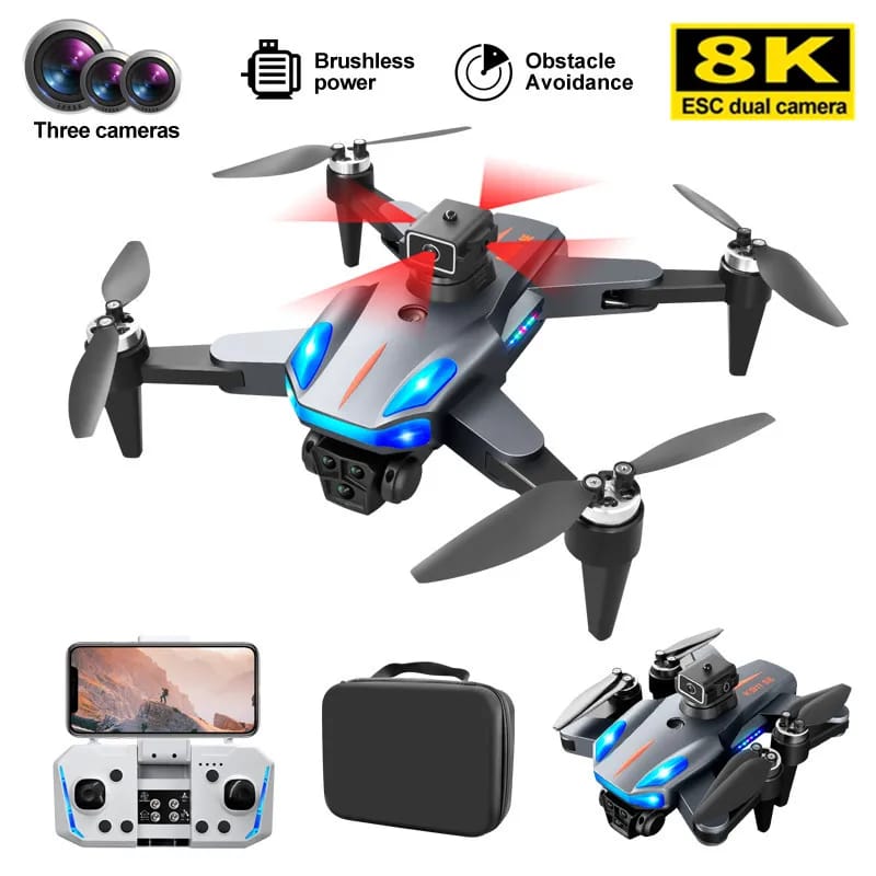 New professional drone K911 GPS 4K 8K ESC HD three camera FPV 1200 km aerial photography brushless motor foldable quadcopter toy
