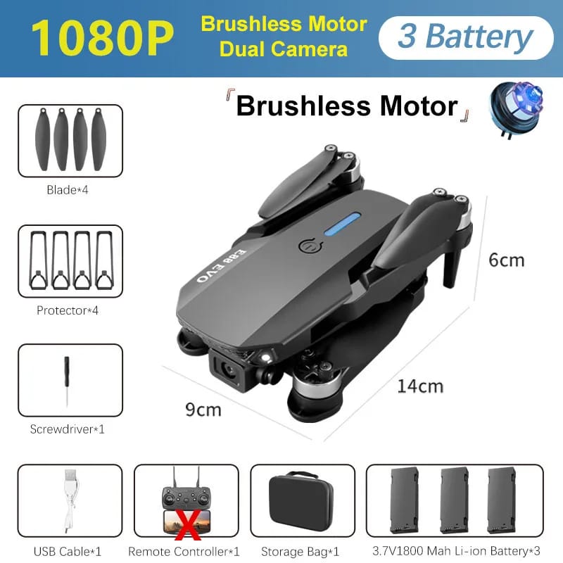 Professional Drone E88 4k wide-angle HD camera WiFi fpv height Hold Foldable RC quadrotor helicopter Camera-free children's toys