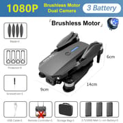Professional Drone E88 4k wide-angle HD camera WiFi fpv height Hold Foldable RC quadrotor helicopter Camera-free children's toys