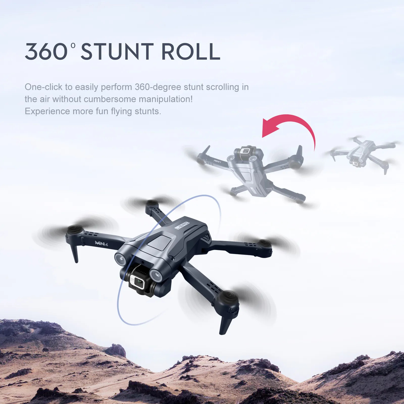 New MINI4 UAV 4K HD ESC Camera Optical Flow Positioning Obstacle Avoidance Foldable Quadcopter Remote Control Drone Toy Boy Gift