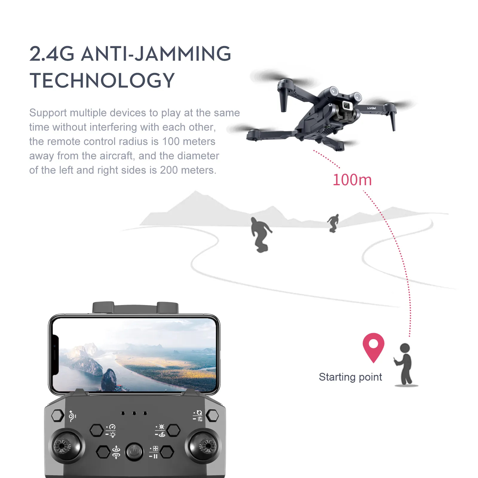 New MINI4 UAV 4K HD ESC Camera Optical Flow Positioning Obstacle Avoidance Foldable Quadcopter Remote Control Drone Toy Boy Gift