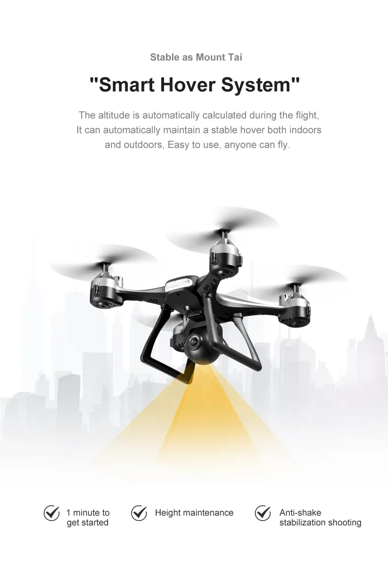 New JC801 Drone 4k Professional WiFi Fpv HD wide-angle camera RC Aerial Photography quadcopter helicopter Camera-free toy gift