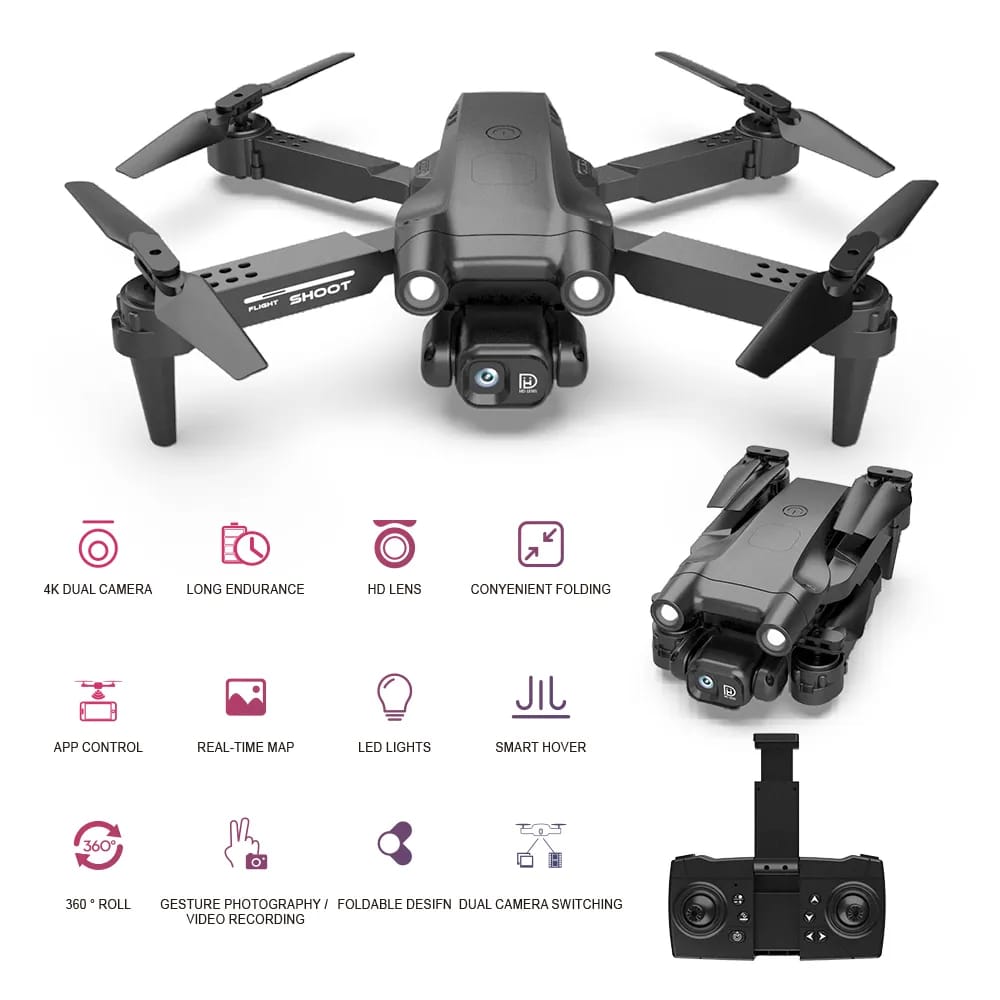 New MINI4 UAV 4K HD ESC Camera Optical Flow Positioning Obstacle Avoidance Foldable Quadcopter Remote Control Drone Toy Boy Gift