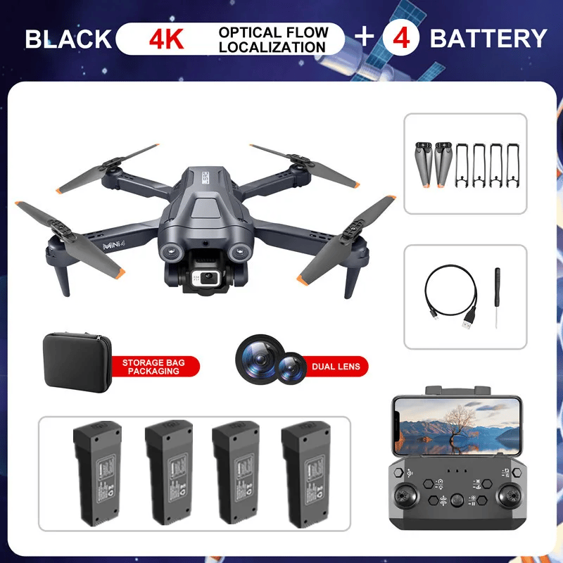 4K drone professional HD6K ESC camera WIFI FPV optical flow positioning obstacle avoidance four-axis foldable RC helicopter toys