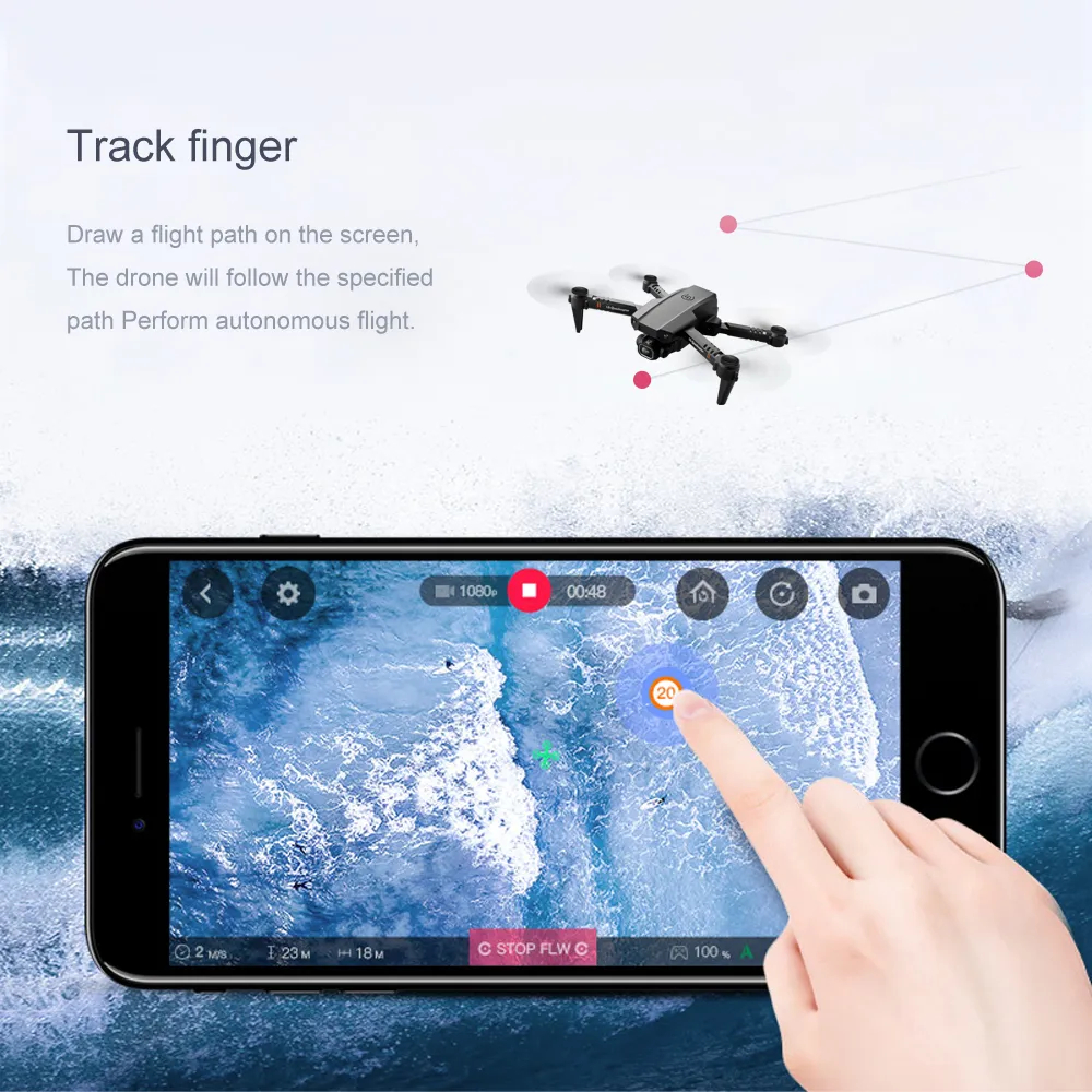 2021 New Mini Drone XT6 4K 1080P HD Camera WiFi Fpv Air Pressure Altitude Hold Foldable Quadcopter RC Drone Kid Toy GIft