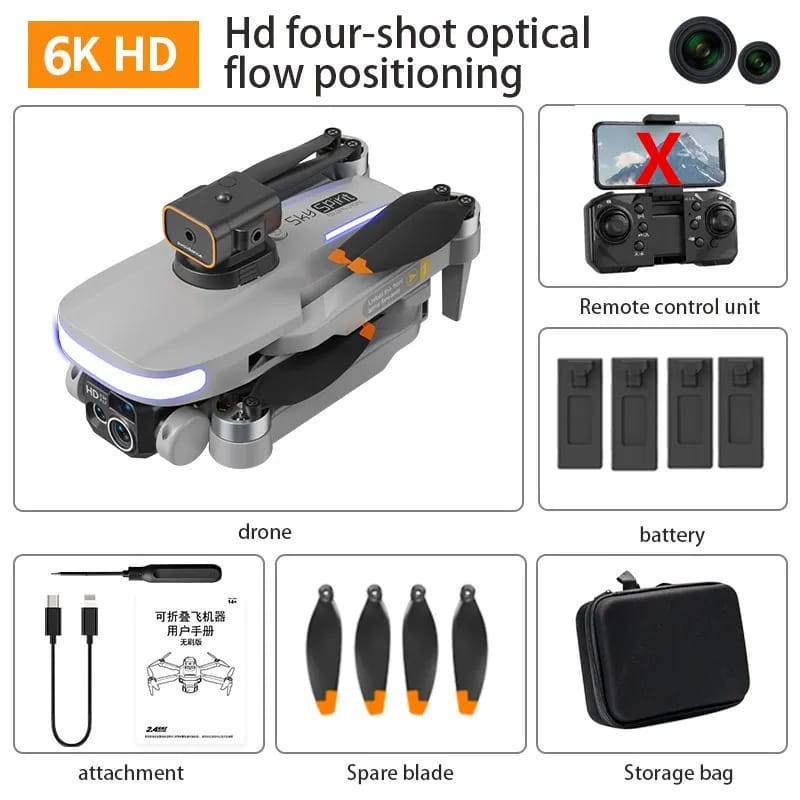 Mini Pro Drone P14 4K ESC HD Camera 360° Obstacle Avoidance optical flow aerial photography Foldable quadcopter Children's toys