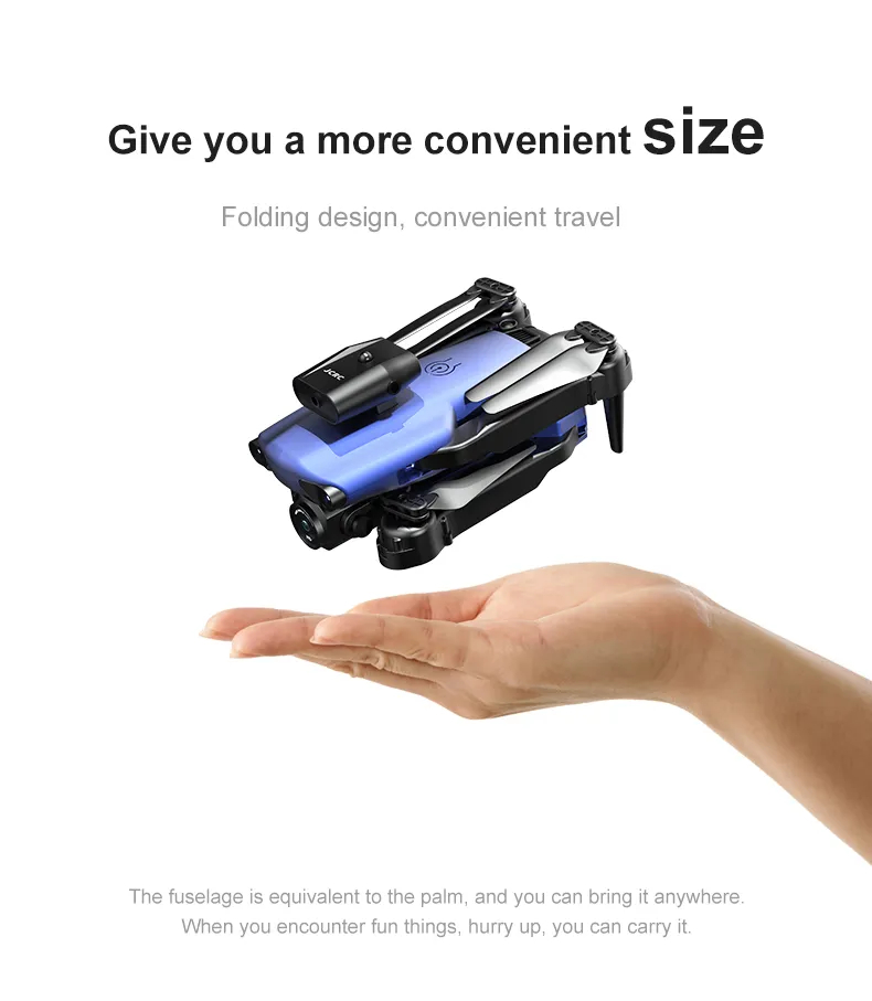 New professional UAV 809 4K HD camera WIFI FPV optical flow 360 ° obstacle avoidance foldable four-axis aircraft camera-free toy
