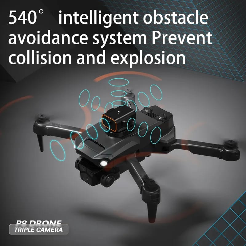 Professional RC MINI Drone 4K 8K ESC HD three camera WIFI FPV brushless motor Obstacle avoidance folding quadcopter toy Gift