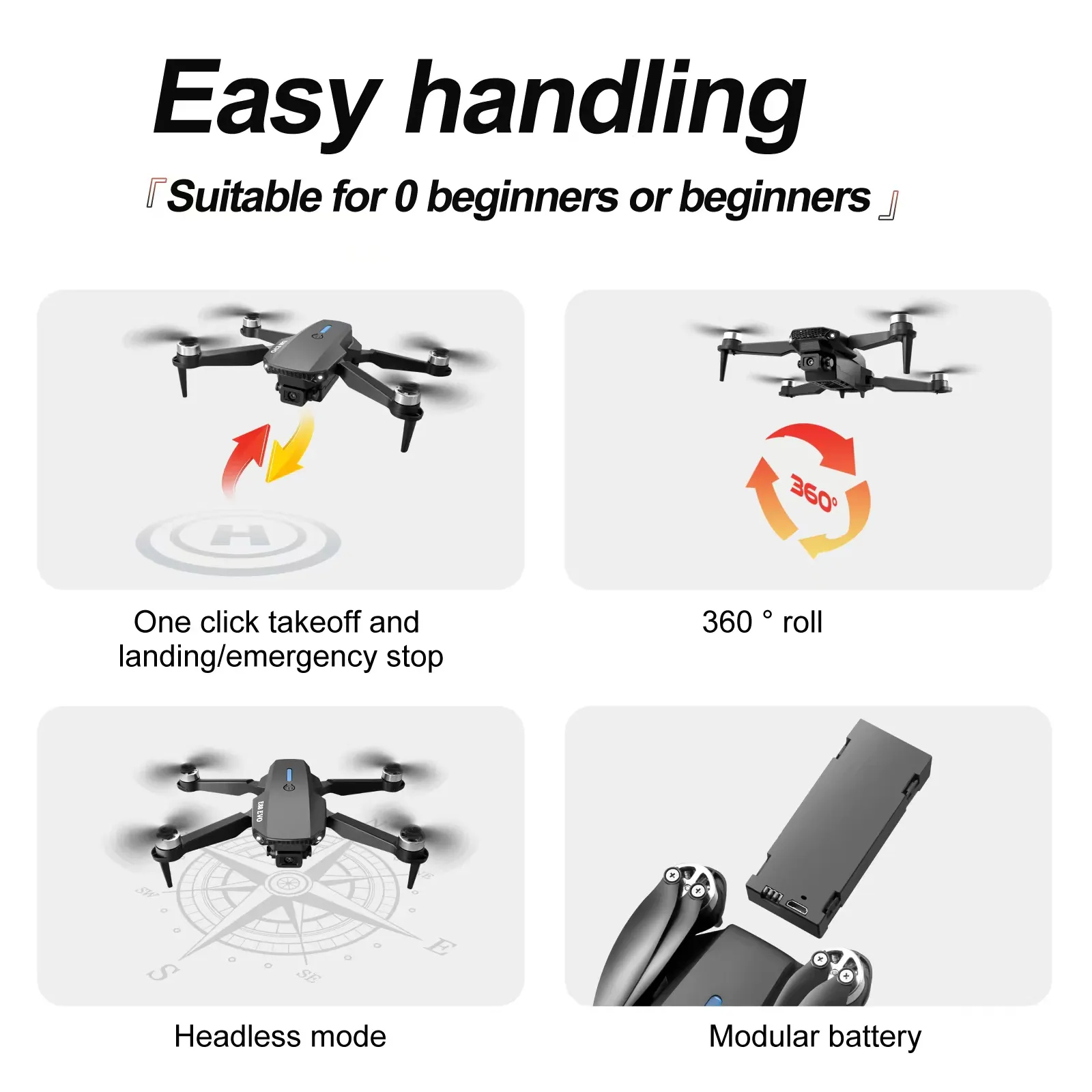 Professional Drone E88 4k wide-angle HD camera WiFi fpv height Hold Foldable RC quadrotor helicopter Camera-free childrens toys