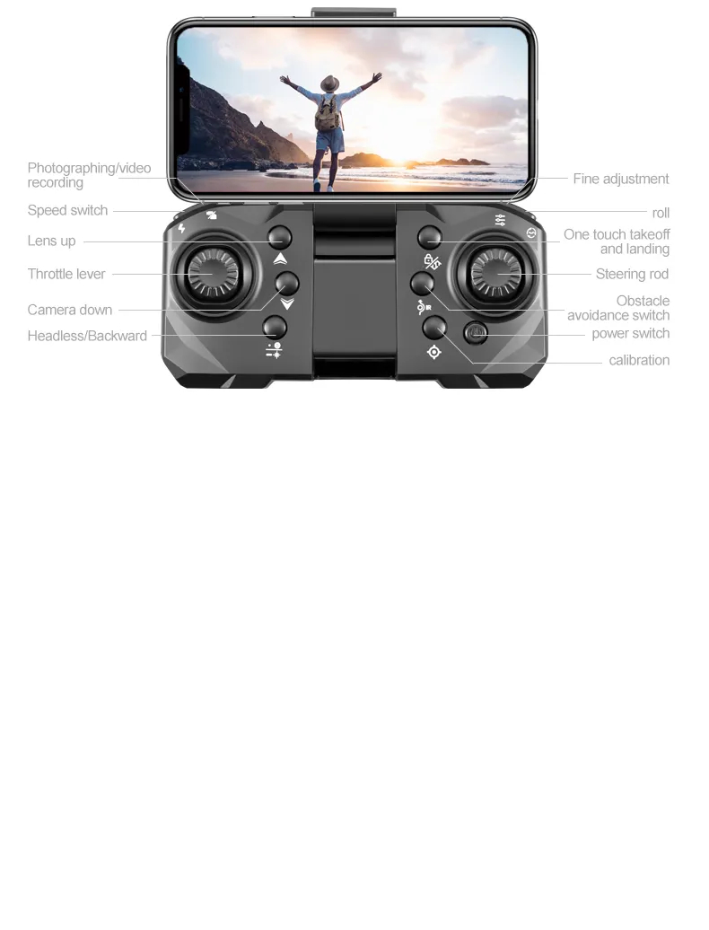 4K drone professional HD6K ESC camera WIFI FPV optical flow positioning obstacle avoidance four-axis foldable RC helicopter toys