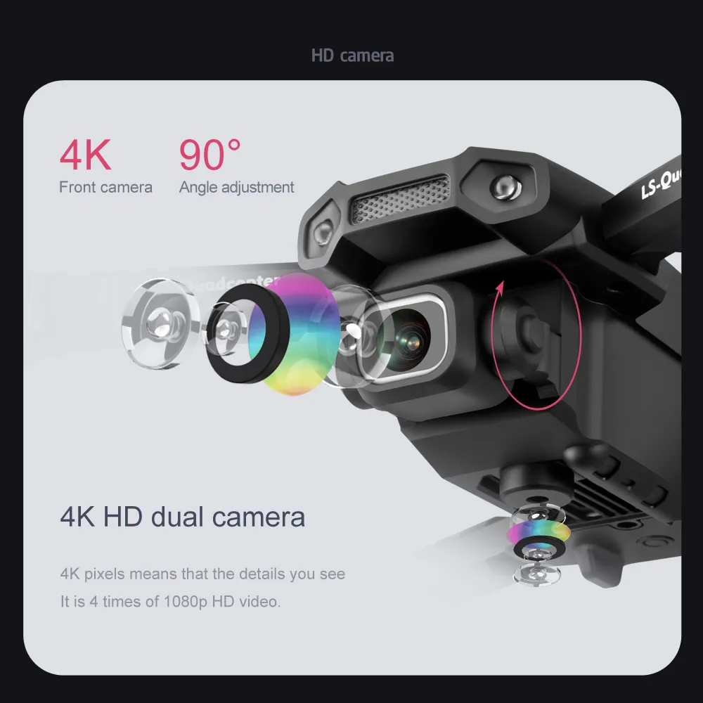 2021 New Mini Drone XT6 4K 1080P HD Camera WiFi Fpv Air Pressure Altitude Hold Foldable Quadcopter RC Drone Kid Toy GIft