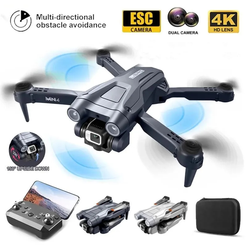 New MINI4 UAV 4K HD ESC Camera Optical Flow Positioning Obstacle Avoidance Foldable Quadcopter Remote Control Drone Toy Boy Gift