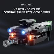 Professional mini LED light drone 4K WIFI HD ESC camera Fpv with optical flow obstacle avoidance folding quadcopter toy gift