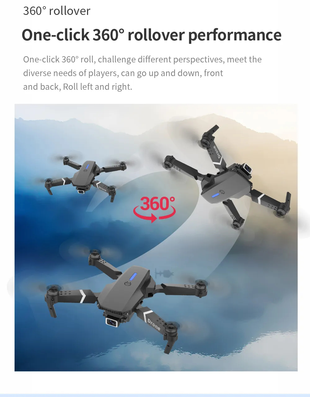 The new E88 professional drone WIFI FPV wide-angle HD 4K 1080P camera height hold foldable quadcopter childrens gifts toys