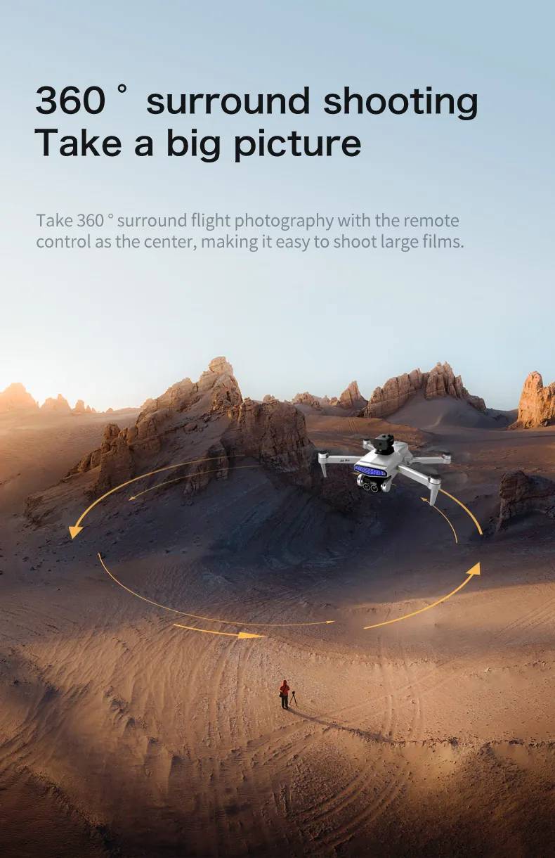 The new D6 professional mini drone 4kWifi FPV HD ESC camera optical flow with obstacle avoidance foldable quadcopter toy gift