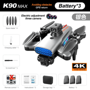 New K90MAX UAV professional 4K Wifi Obstacle avoidance HD three camera GPS Brushless motor Foldable RC quadcopter FPV toy gift