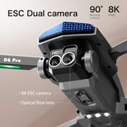 The new D6 professional mini drone 4kWifi FPV HD ESC camera optical flow with obstacle avoidance foldable quadcopter toy gift