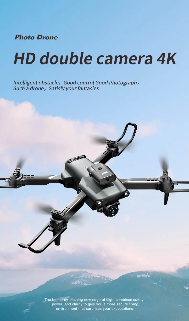 New professional UAV 809 4K HD camera WIFI FPV optical flow 360 ° obstacle avoidance foldable four-axis aircraft camera-free toy