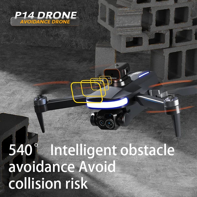 Mini Pro Drone P14 4K ESC HD Camera 360° Obstacle Avoidance optical flow aerial photography Foldable quadcopter Children's toys