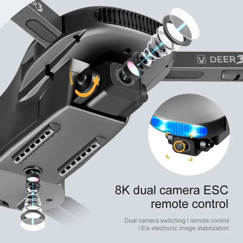 New LU3 Max Professional drone 8K HD ESC Camera 5G Wifi FPV optical Flow Foldable RC quadcopter aerial photography Gift toys