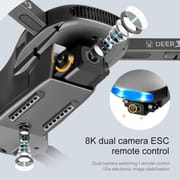 New LU3 Max Professional drone 8K HD ESC Camera 5G Wifi FPV optical Flow Foldable RC quadcopter aerial photography Gift toys