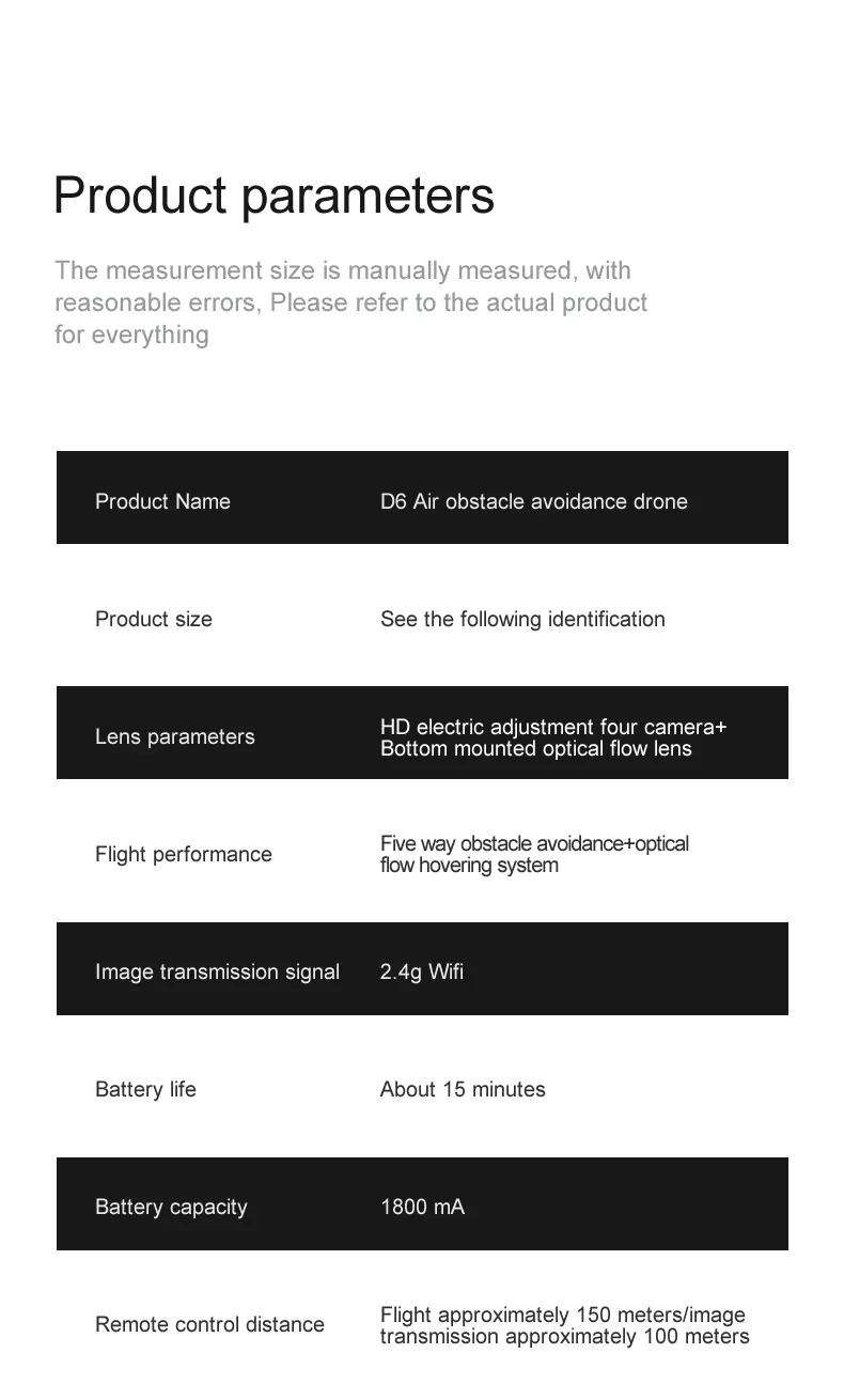 The new D6 professional mini drone 4kWifi FPV HD ESC camera optical flow with obstacle avoidance foldable quadcopter toy gift