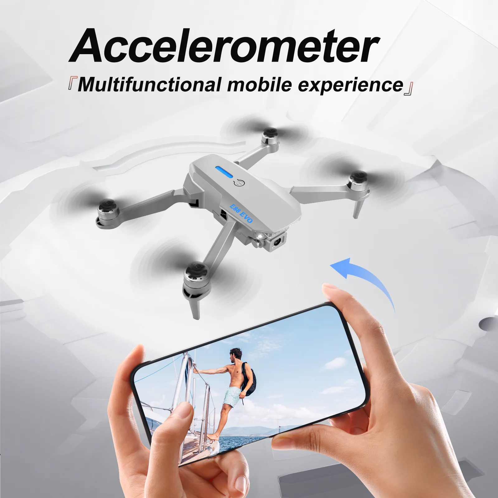 Professional Drone E88 4k wide-angle HD camera WiFi fpv height Hold Foldable RC quadrotor helicopter Camera-free childrens toys