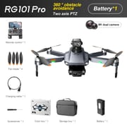 RG101 Pro GPS Drone 8K With 2-axis Gimbal HD Dual Camera 5G WIFI 360° Obstacle Avoidance Brushless Foldable Quadcopter Dron