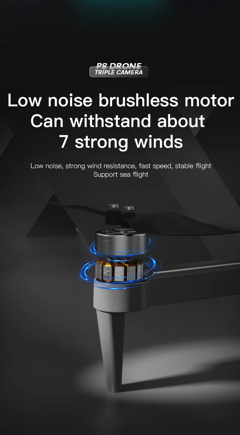 Professional RC MINI Drone 4K 8K ESC HD three camera WIFI FPV brushless motor Obstacle avoidance folding quadcopter toy Gift