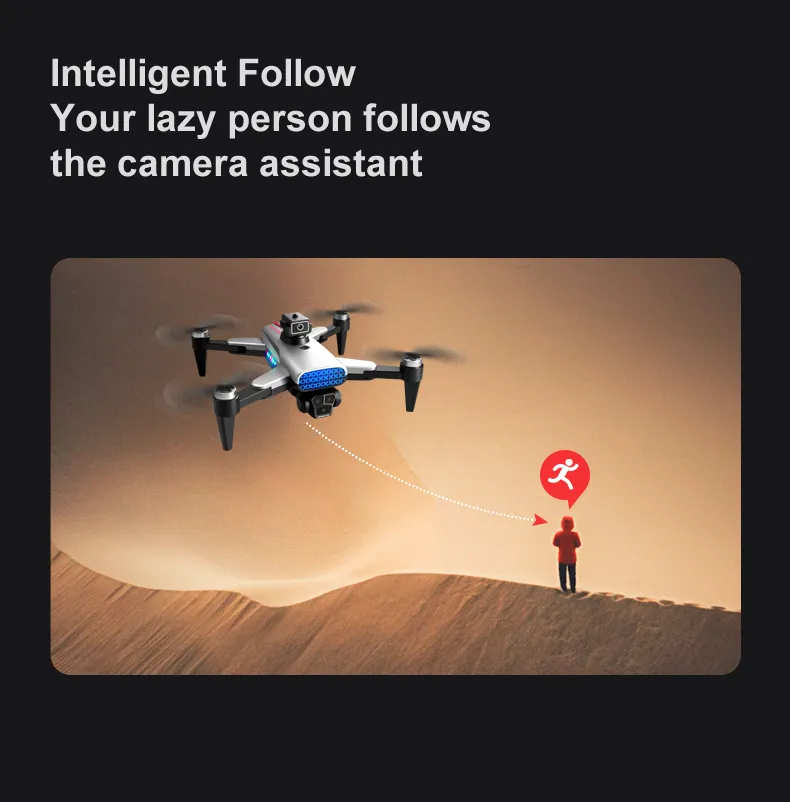 New K90MAX UAV professional 4K Wifi Obstacle avoidance HD three camera GPS Brushless motor Foldable RC quadcopter FPV toy gift