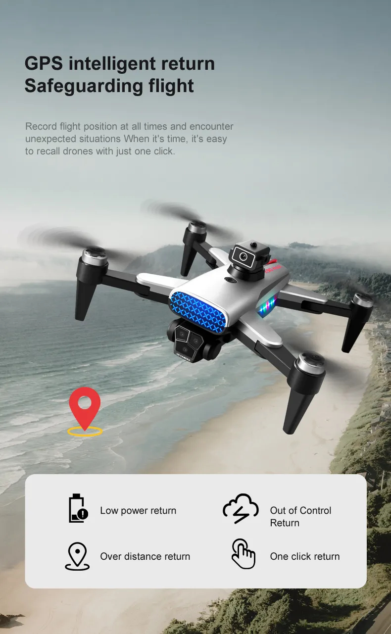 New K90MAX UAV professional 4K Wifi Obstacle avoidance HD three camera GPS Brushless motor Foldable RC quadcopter FPV toy gift