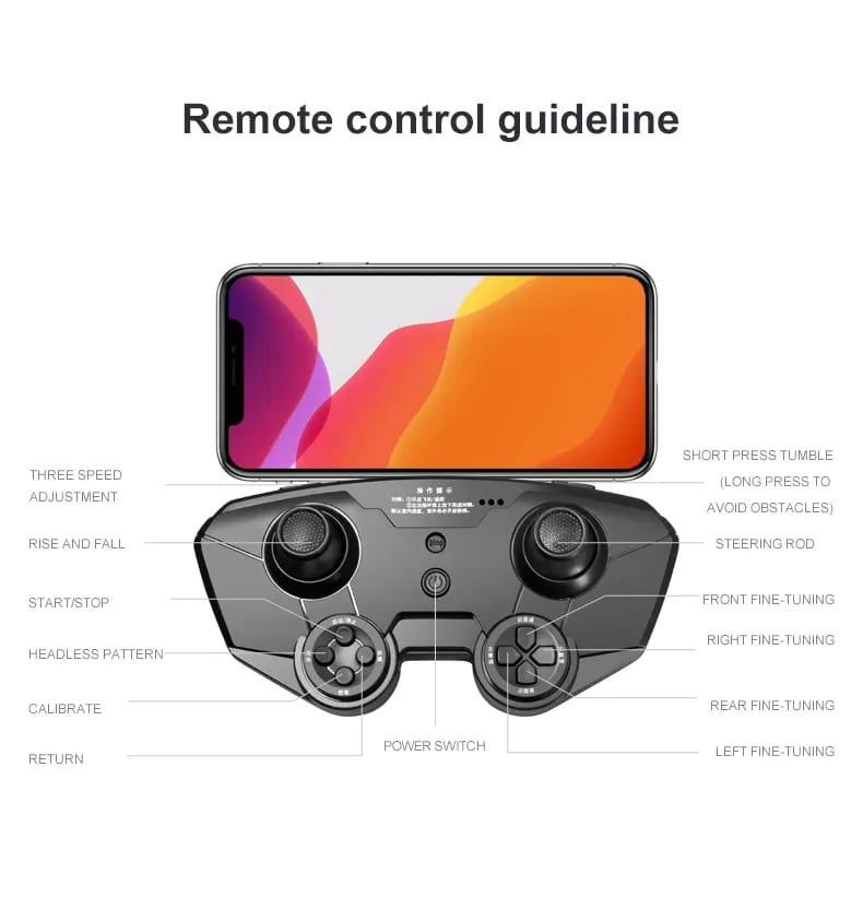 New professional UAV 809 4K HD camera WIFI FPV optical flow 360 ° obstacle avoidance foldable four-axis aircraft camera-free toy
