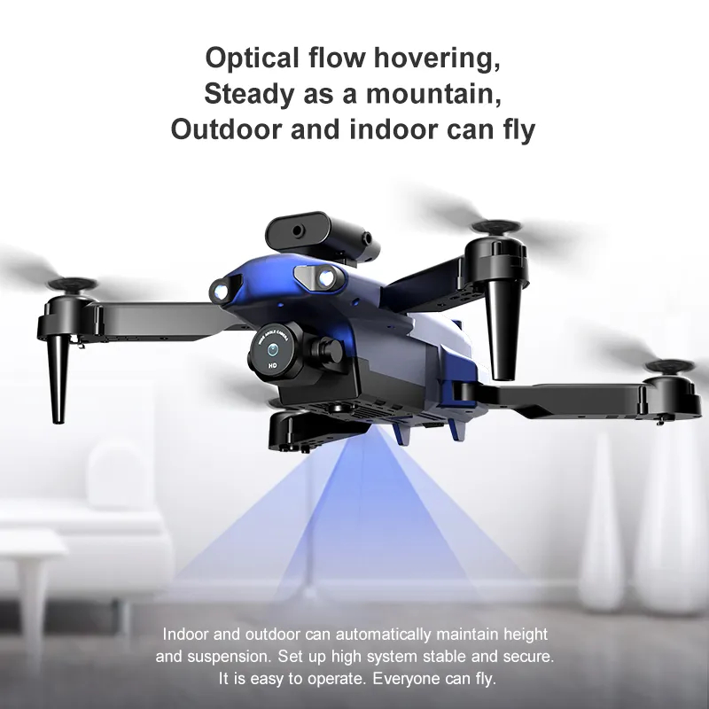 New professional UAV 809 4K HD camera WIFI FPV optical flow 360 ° obstacle avoidance foldable four-axis aircraft camera-free toy